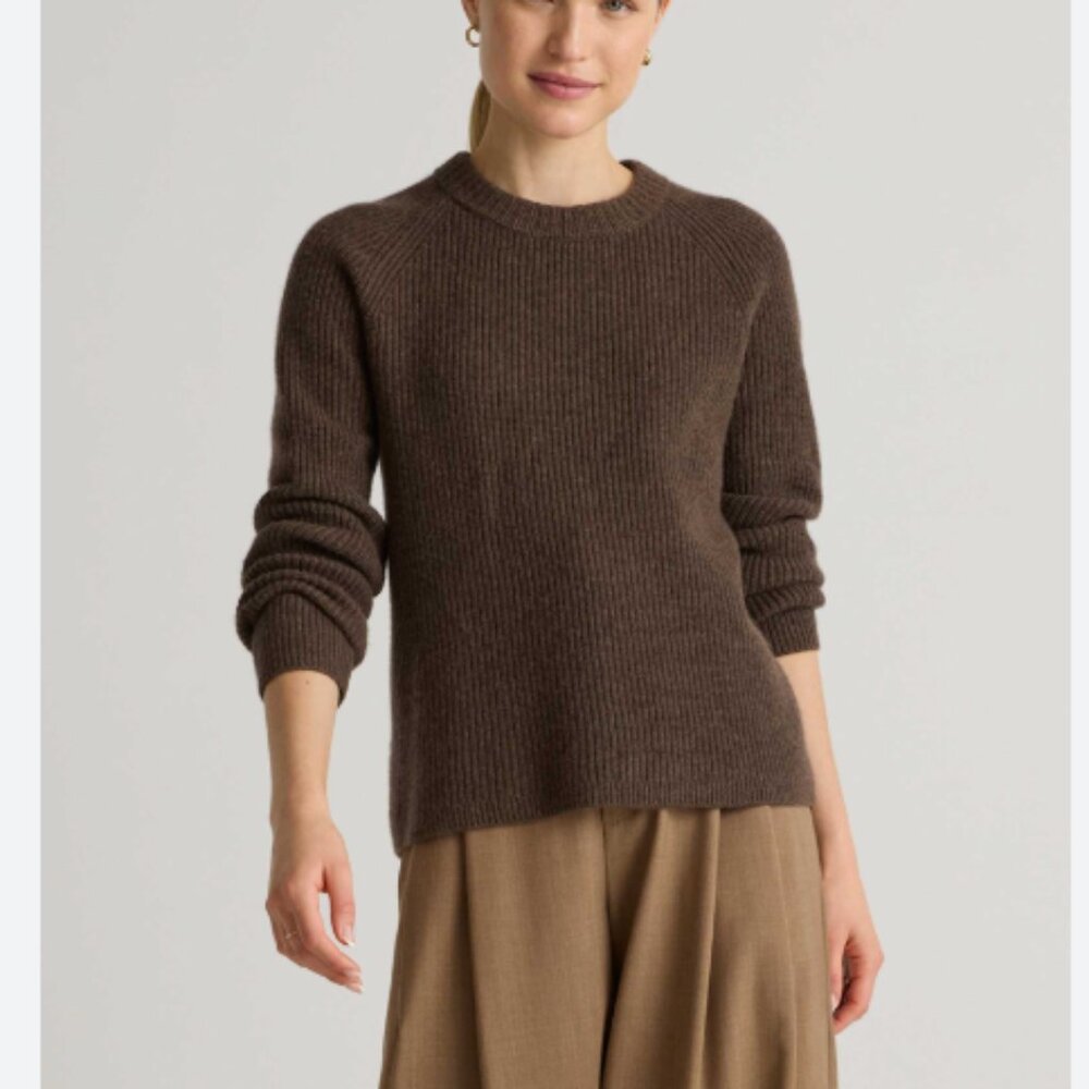 Quince Brown Women's Turtleneck Sweater